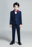 Unique Design Slim Fit Modern 5 Piece Boys Suits