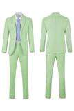 Seersucker Striped Blazer Pants 2 Piece Men's Summer Suit