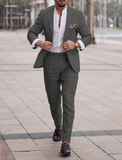 Men's Linen Suits Beach Wedding Summer Suits Single Breasted 2 Piece Suits 2024 - Wehilion.uk # # #