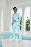 Seersucker Striped Blazer Pants 2 Piece Men's Summer Suit