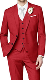 Wedding Groomsmen Prom Business 3 Piece Men's Suit