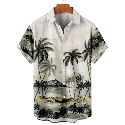 Men's Casual Shirt Daily Holiday Stand Collar Short Sleeve Shirt - Wehilion.uk # # #