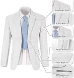 Summer Lightweight Seersucker Suit Shorts Mens Set 2 - Wehilion.uk # # #