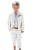 Linen Boys Summer Slim Fit 2 Pieces Linen Suit Jacket Pant