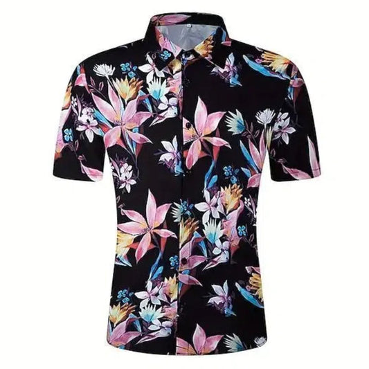 Floral Casual Men's Shirt Outdoor Street Casual Daily Summer Turndown Short Sleeve Shirt - Wehilion.uk # # #