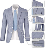 Summer Lightweight Seersucker Suit Shorts Mens Set 2 - Wehilion.uk # # #