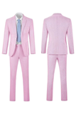 Seersucker Striped Blazer Pants 2 Piece Men's Summer Suit