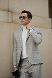 Plaid Unique Design 2 Pieces Men's Suits 2793