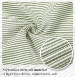 Summer Lightweight Seersucker Suit Shorts Mens Set 2 - Wehilion.uk # # #