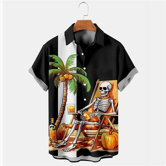 Skull Classic T-Shirt Party Outdoor Short Sleeve Shirt - New Stock! - Wehilion.uk # # #