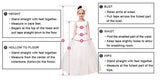 Short Applique Flower Girl Party Gown Long Dress for Wedding