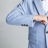 Denim Blue Classic 5 Piece Boys Suits