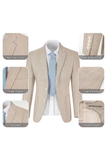 Seersucker Striped Blazer Pants 2 Piece Men's Summer Suit