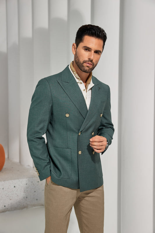 Designer Style New Men's Double Breasted Blazer - Wehilion.uk # # #