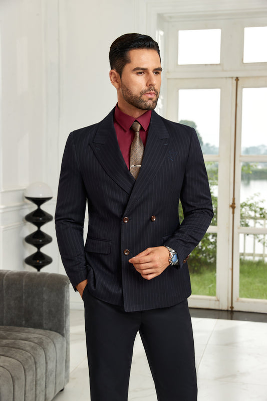 Designer Style New Double Breasted Men's Blazer - Wehilion.uk # # #