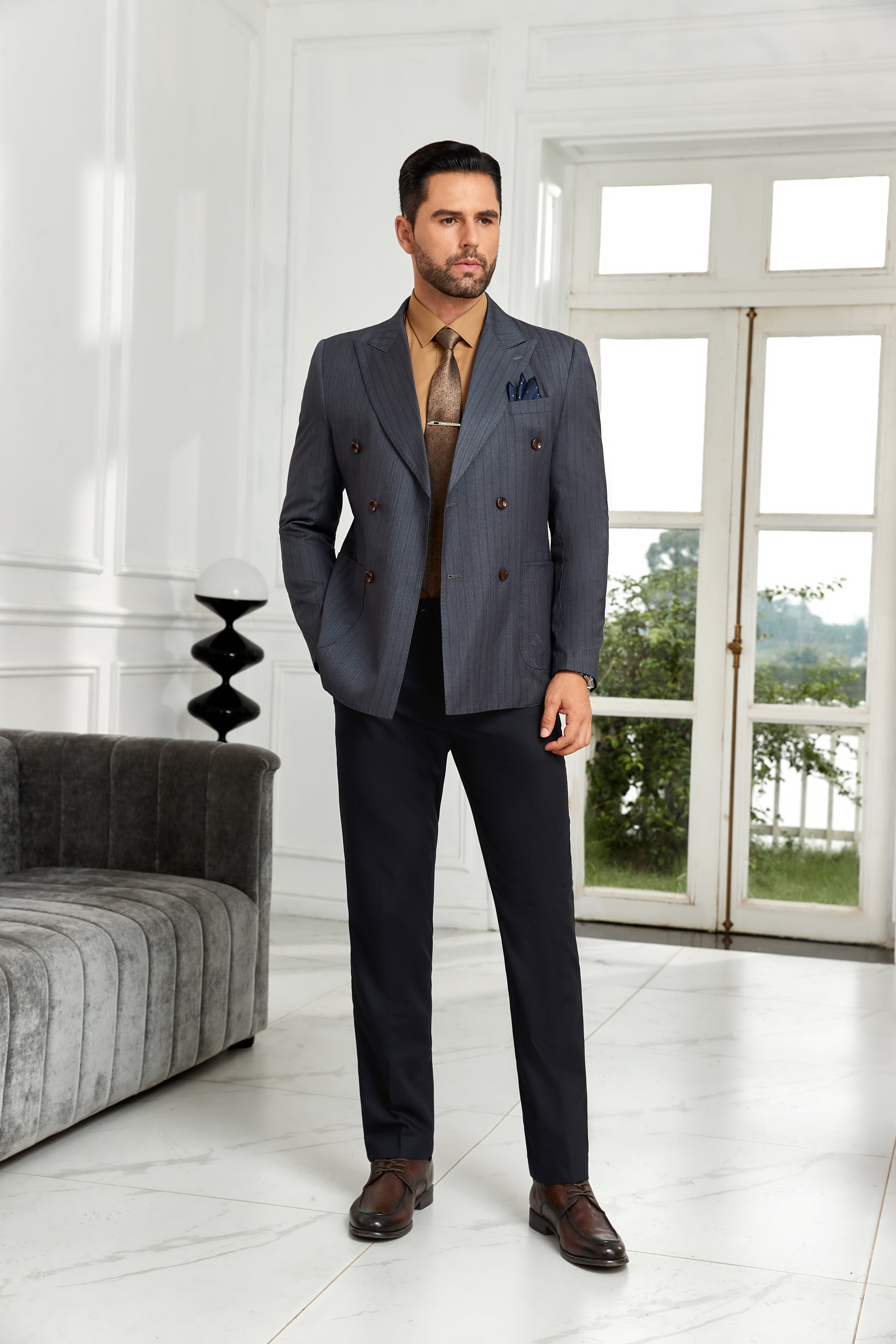 Designer Style New Double Breasted Men's Blazer - Wehilion.uk # # #