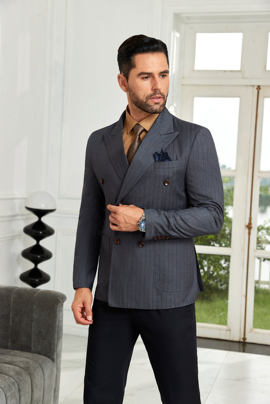 Designer Style New Double Breasted Men's Blazer - Wehilion.uk # # #