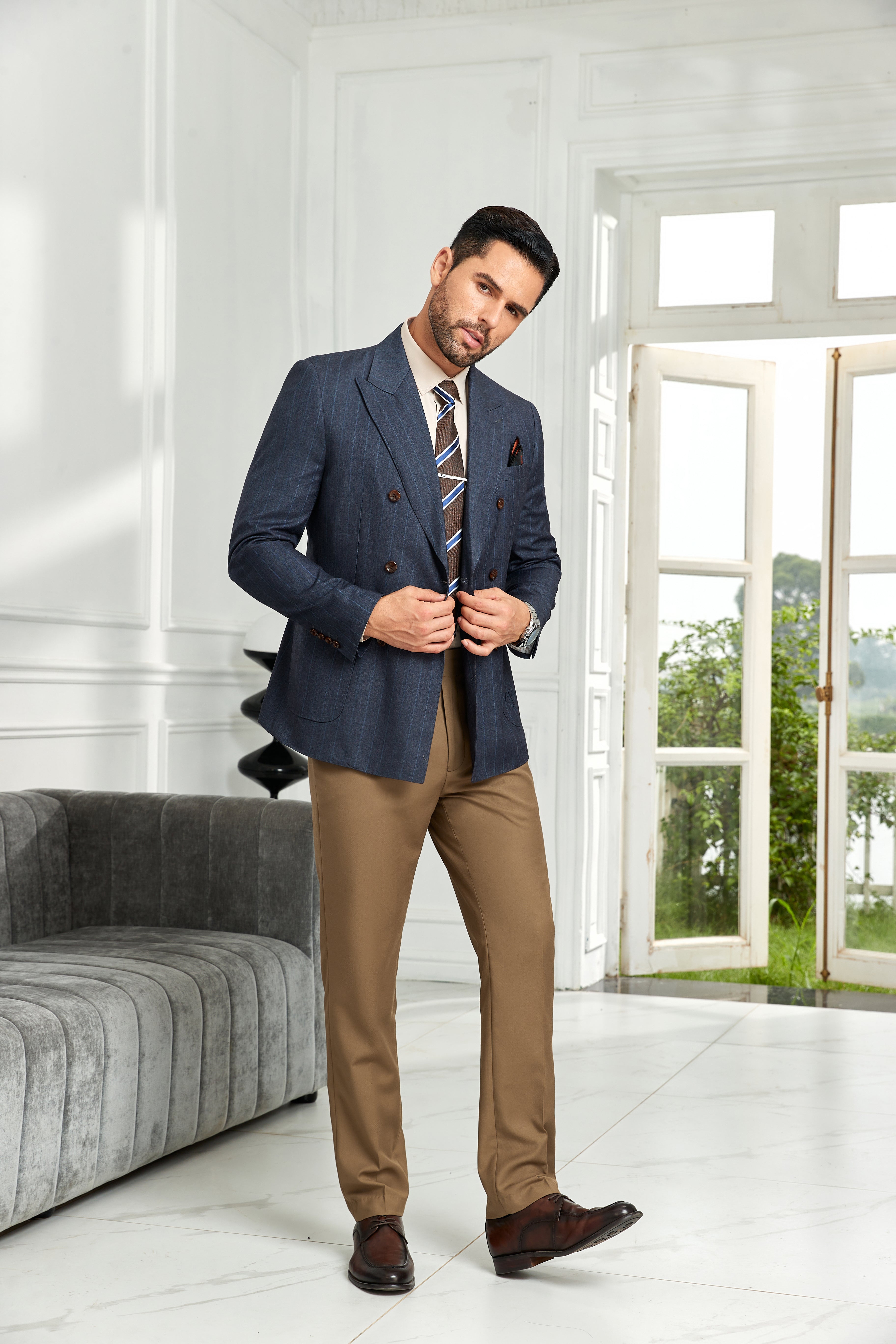 Designer Style New Double Breasted Men's Blazer - Wehilion.uk # # #