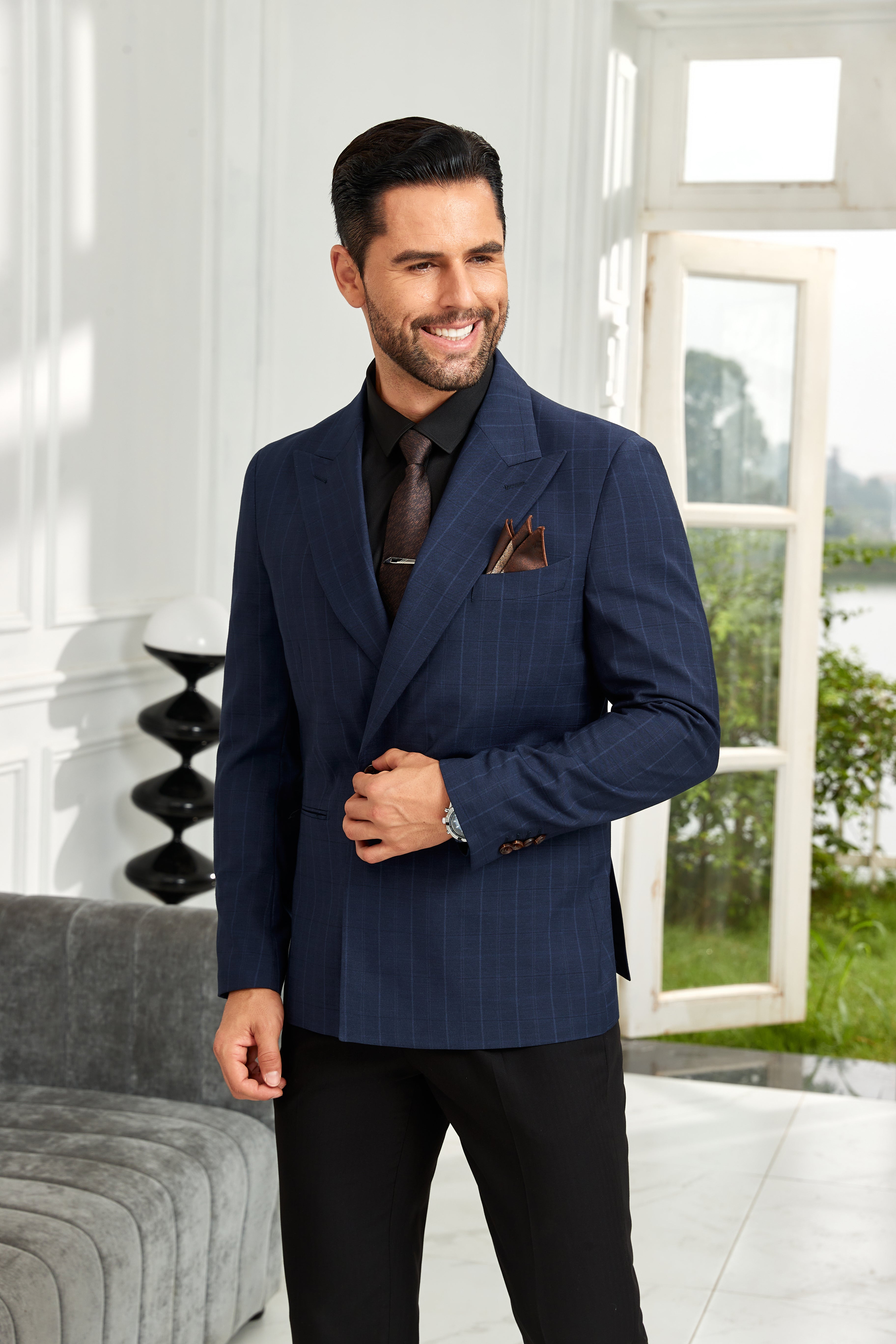 Designer Style New Double Breasted Men's Blazer - Wehilion.uk # # #