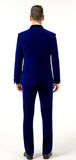 Blue Velvet Wedding Formal Party Business 4 Piece Men Suits Online MS011