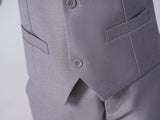 Light Grey Classic 4 Piece Boy's Formal Suits With Vest+Pants+Shirt+Tie