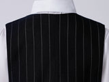 Navy Striped Slim Fit Modern 5 Piece Boy's Formal Suits