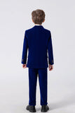 Royal Blue Velvet 5 Piece Boy's Formal Boys Suits