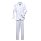 White Tuxedo 5 Piece Boys Suits