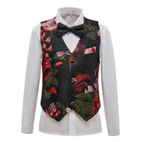 Black Unique Patterned Party Banquet 5 Piece Boys Suits