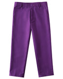 Purple 4 Piece Boys' Formal Suit Set with Vest Pants Dress Shirt and Tie BS46