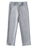 Gray 4 Piece Boys' Formal Suit Set with Vest Pants Dress Shirt and Tie BS40