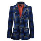 Blue Unique Patterned Banquet 5 Piece Boys Suits