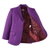 Purple 3 Piece Kids Boys' Formal Fit Blazer Vest and Pants Dress Suits Set
