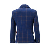 Blue Plaid Boys Formal Blazer, Affordable School Jacket
