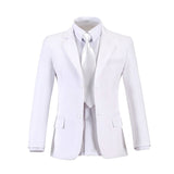 White Tuxedo 5 Piece Boys Suits