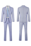 Seersucker Striped Blazer Pants 2 Piece Men's Summer Suit
