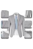 Seersucker Striped Blazer Pants 2 Piece Men's Summer Suit