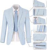 Summer Lightweight Seersucker Suit Shorts Mens Set 2 - Wehilion.uk # # #