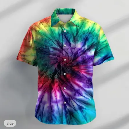 Graphic Tie Dye Casual Men's Shirt Daily Evening Party Vacation Summer Shirts - Wehilion.uk # # #