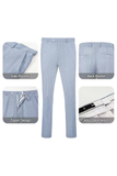 Seersucker Striped Blazer Pants 2 Piece Men's Summer Suit