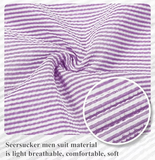 Summer Lightweight Seersucker Suit Shorts Mens Set 2 - Wehilion.uk # # #