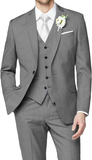 Wedding Groomsmen Prom Business 3 Piece Men's Suit