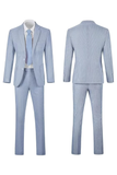 Seersucker Striped Blazer Pants 2 Piece Men's Summer Suit