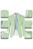 Seersucker Striped Blazer Pants 2 Piece Men's Summer Suit