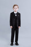 Black Formal Tuxedo 5 Piece Boys Suits