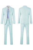 Seersucker Striped Blazer Pants 2 Piece Men's Summer Suit