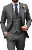 Mens Suit Slim Fit 3 Piece Suit Men Formal Tuxedo Set Casual Wedding Prom Groom Suits