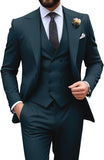 Mens Suit Slim Fit 3 Piece Suit Men Formal Tuxedo Set Casual Wedding Prom Groom Suits