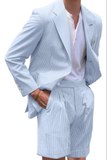 Summer Lightweight Seersucker Suit Shorts Mens Set 2 - Wehilion.uk # # #