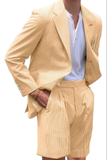 Summer Lightweight Seersucker Suit Shorts Mens Set 2 - Wehilion.uk # # #